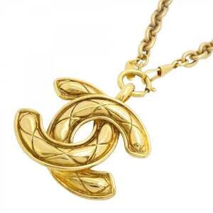 CHANEL Gold Logo Necklace
